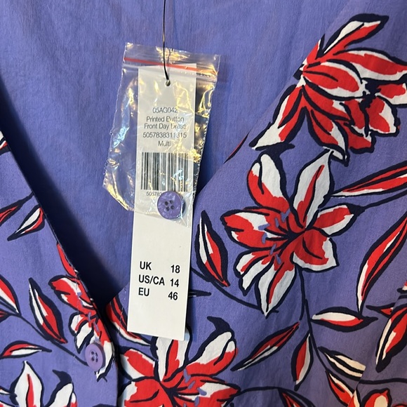 Long Tall Sally Button Front Dress, 14, NWT - Picture 2 of 7